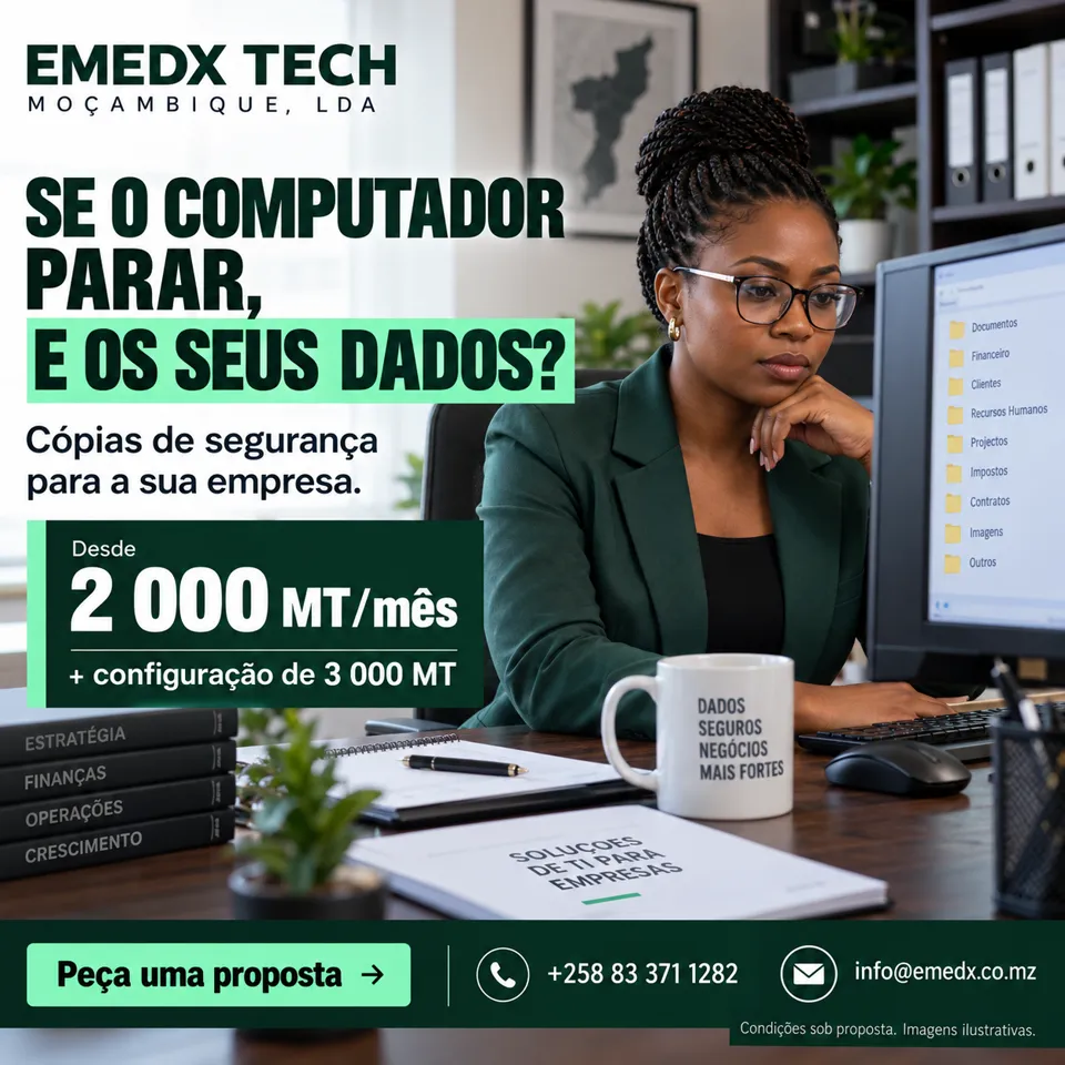 Profissional verifica cópias de segurança no computador