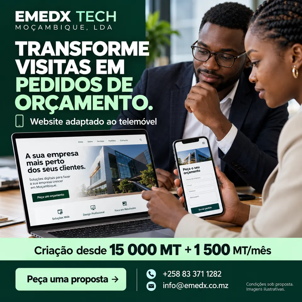 Equipa analisa um website adaptado ao telemóvel